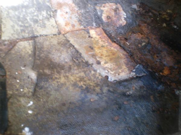 drivers floor,ive since cut this out and repaired