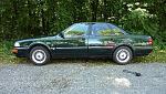 Audi V8 side view - the color is called "pomerol green metallic"